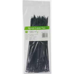 Techly ISWT-15035-BK Δεματικά Νάιλον 150x3.6 mm - UL 94V-2, Αντοχή 18 kg