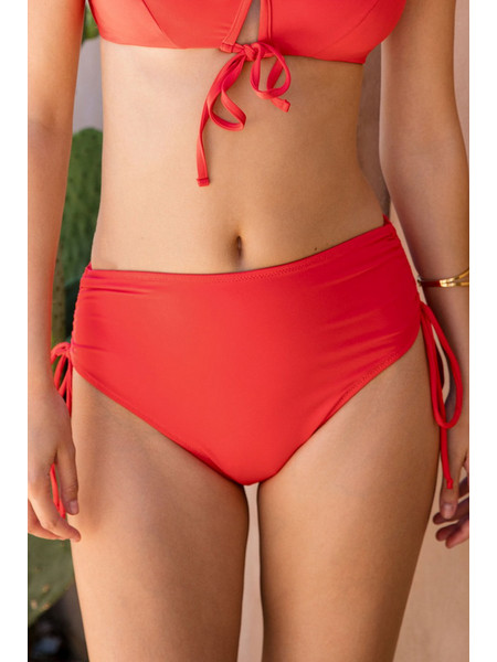 Κόκκινο κανονικό σλιπ μαγιό plus size