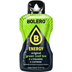 Bolero Energy Original Green Iced Tea (Παγωμένο Πράσινο Τσάι) Ενεργειακό Ρόφημα χωρίς Ζάχαρη σε Σκόνη 7gr