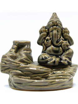 Κεραμικός Καυστήρας Ganesha για Κώνους Ανάστροφης Ροής 10cm Grey