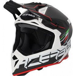 Acerbis Steel Carbon Black / Red Κράνος Μηχανής Motocross 1000gr