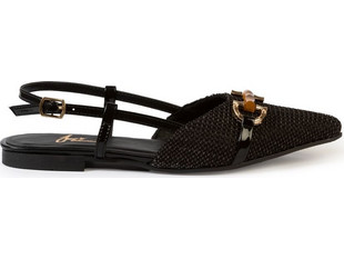 ΔΕΡΜΑΤΙΝΑ FLATS ΜΕ ΠΛΕΚΤΟ ΣΧΕΔΙΟ JOY'S GREY