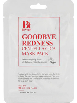Benton Goodbye Redness Centella Sheet Μάσκα Προσώπου 20gr