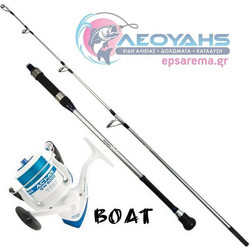 ΣΕΤ ΒΑΡΚΑΣ SHIMANO ALIVIO 1.35m + TRABUCCO ACHAB 6000 + ΠΕΤΟΝΙΑ
