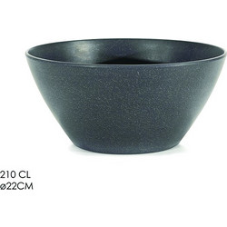 Μπολ μελαμίνης ανθρακί 210cl φ22cm.