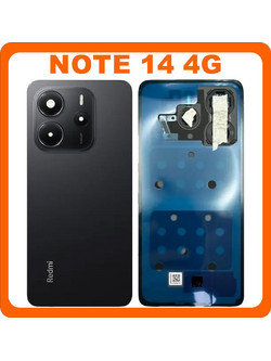 Original Xiaomi Redmi Note 14 (24117RN76G, 24117RN76O) Rear Back Battery Cover Black 56000300O7E00