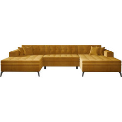 Balsoi Καναπές σε Σχήμα Π Κίτρινος 350x170x93cm 162280129