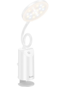 Φωτιστικό Γραφείου Hoco HX10 2W 200 Lumens με Ρυθμιζόμενες Γωνίες Φωτισμού και 2 Ρυθμίσεις Φωτός Λευκό 46194