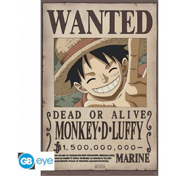 One Piece Αφίσα Wanted Luffy 91.5X61εκ