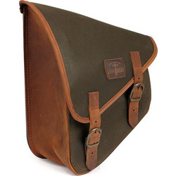 Longride, swingarm bag. Khaki, waxed cotton