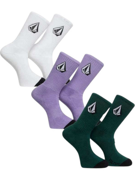 VOLCOM KIDS FULL STONE 3PK SOCKS MULTICOLOR