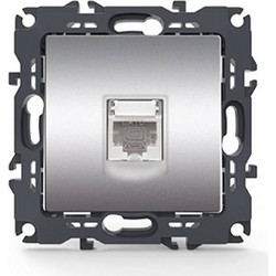 Aca Light PRIME ΠΡΙΖΑ ΔΙΚΤΥΟΥ MAT ΑΛΟΥΜΙΝΙΟ ΜΕ ΒΥΣΜΑ 1XRJ45 CAT6 UTP IP20