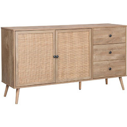 AMMOS ΜΠΟΥΦΕΣ 3ΣΥΡΤΑΡΙΑ ΦΥΣΙΚΟ ΜΕ RATTAN 150x39x79cm LIBERTA 05-0469