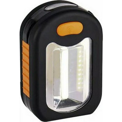 Φακός εργασίας COB LED 3xAAΑ, 200 lm - Με Μαγν. & Γάντζο - 12 τεμάχια promo stand