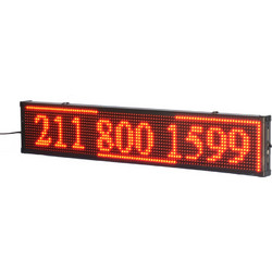 Πινακίδα LED κυλιόμενων μηνυμάτων 100x20 cm Κόκκινη - OEM