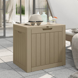 vidaXL Μπαούλο Αποθήκευσης Κήπου 55,5x43x53 εκ. Πολυπροπυλένιο - Γκρι