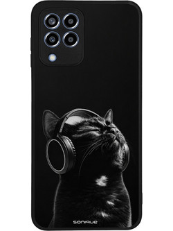Sonique Men's Edition Θήκη με Σχέδιο «Audio Kitten - Black» (Samsung Galaxy M33 5G)