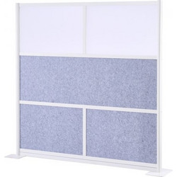 VEVOR Office Divider Privacy Partition, 1-Pack, 1778 x 1778 mm Modular Divider Wall Room, PET Workstation Cubicle partition with frosted windows, Freestanding Privacy Panel for Office Library