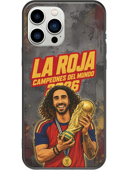 Θήκη La Roja Campeones del Mundo - Marc Cucurella iPhone 14 Pro Black TPU (Μαύρη Σιλικόνη)