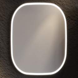 Καθρέφτης LED ENZA 60cm Λευκό MDF 18mm Λάκα με περιμετρικό φωτισμό και αισθητήρα 3MENZ060WHM