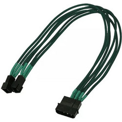 Καλώδιo Nanoxia 4-pin To 2 X 3-pin Single 30 Cm Green