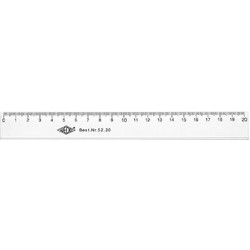 Wedo Χάρακας 20 Cm Πλαστικός Διαφανής Μοντέλο 5220