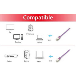 Equip S/FTP Cat.6a Καλώδιο Δικτύου Ethernet 20m Lila
