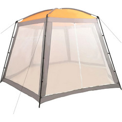 vidaXL Σκίαστρο Πισίνας Υφασμάτινο - γκρι, 500 x 433 x 250 cm