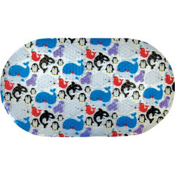 Bath Mat Slip Resistant Polar Animals - Blue - 70 x 39 cm