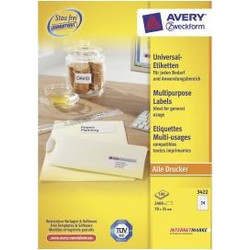 Ετικέτες Avery 70 x 35mm A4 (3422)