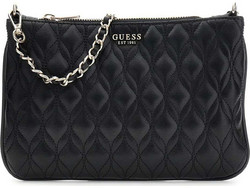 Guess Maxine Quilted Γυναικείο Πορτοφόλι με Φερμουάρ Μαύρο PW7577P6322