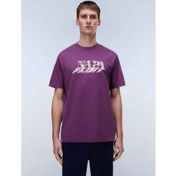 Napapijri T-shirt relaxed fit μωβ βαμβακερό