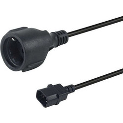 Equip IEC C14 - Schuko Cable 0.25m Μαύρο 112106 112106