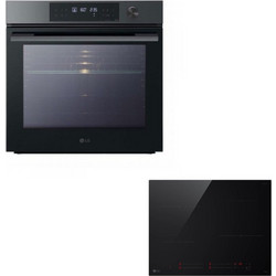 LG Φούρνος Ηλεκτρικός Άνω Πάγκου 76lt 59.5cm WS7D7631WB με Επαγωγικές Εστίες CI5Z2423BN
