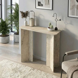 Κονσόλα Mara Megapap χρώμα travertine 90x29,6x91,8εκ