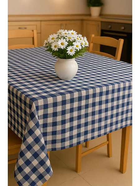 Τραπεζομάντιλο φαγητού 140x220 Cosmin Plaid Blue