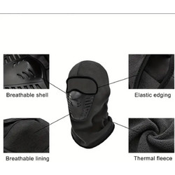 Full Face Μπαλακλάβα Fleece - ΜΑΥΡΟ