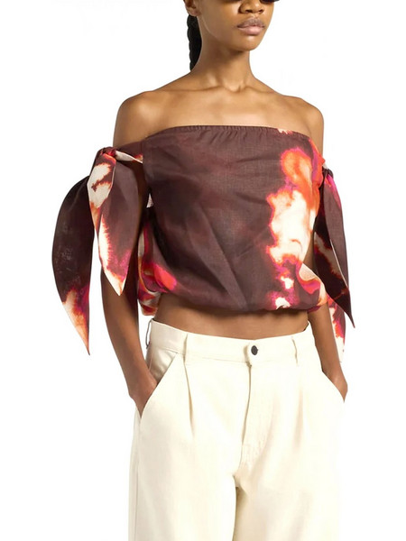 LIVIANA CONTI TOP CROPPED ΔΕΣΙΜΟ ΩΜΟΥΣ ΠΟΛΥΧΡΩΜΟ