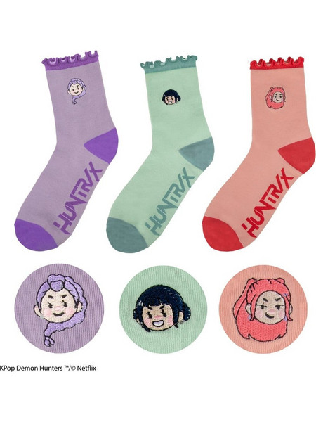 KPop Demon Hunters Socks Set of 3 HUNTR/X