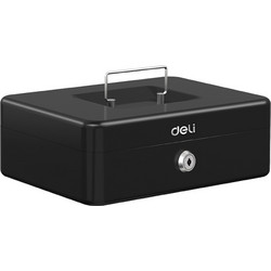DELI PORTABLE EXTRA LARGE CASH BOX BLACK