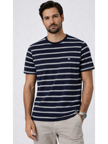 Fynch Hatton Μπλούζα Stripe - 1604 4005 685 Navy