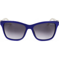 Blumarine SBM651 0D82 Γυναικεία Γυαλιά Ηλίου Τετράγωνα Κοκάλινα Μπλε Λευκά με Μαύρο Polarized Φακό
