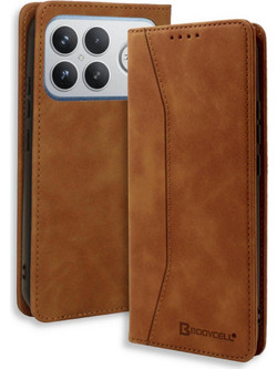 Bodycell Book Case Θήκη Πορτοφόλι Brown (Xiaomi Poco F8 Ultra)