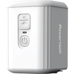 Powertech Μίνι τρόμπα PT-1553 με φακό, 5W, επαναφορτιζόμενη, λευκή