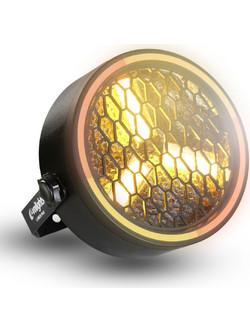 EVOLIGHTS LUMEN PAR spotlight vintage retro stage lighting LED DMX 3x30W WW COB + 51x0.2W SMD 5050 RGB ring effect mounting bracket