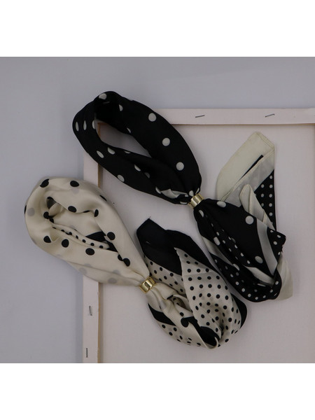 Polka Dot Scarf Scrunchies 70*70