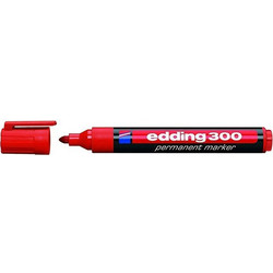 EDDING ανεξίτηλος μαρκαδόρος 300, 1.5-3mm, επαναγεμιζόμενος, κόκκινος