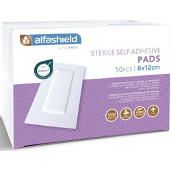 Alfashield Self Adhesive Pads Αποστειρωμένα Αυτοκόλλητα Επιθέματα 8x12cm 50τμχ