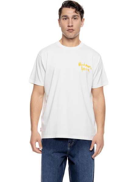 Smart Ανδρικό oversized μπλουζάκι με τύπωμα wind, waves, freedom 55-206-001 OFF WHITE