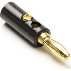 Nedis Βύσμα Banana 4.5 mm Gold-Plated Black CAVC26900BKG